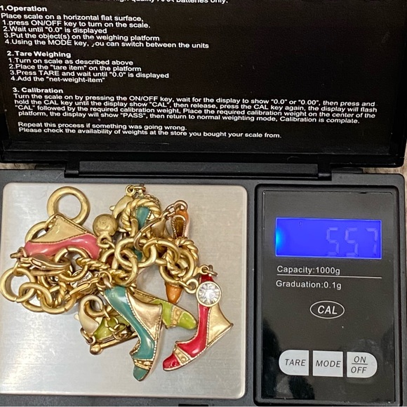 Vintage Unsigned Enamel Shoe Charm Bracelet - Picture 10 of 11